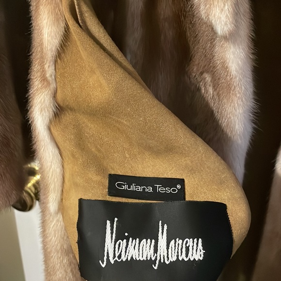 Neiman Marcus Giuliana Teso reversible real mink fur coat used - Picture 2 of 9